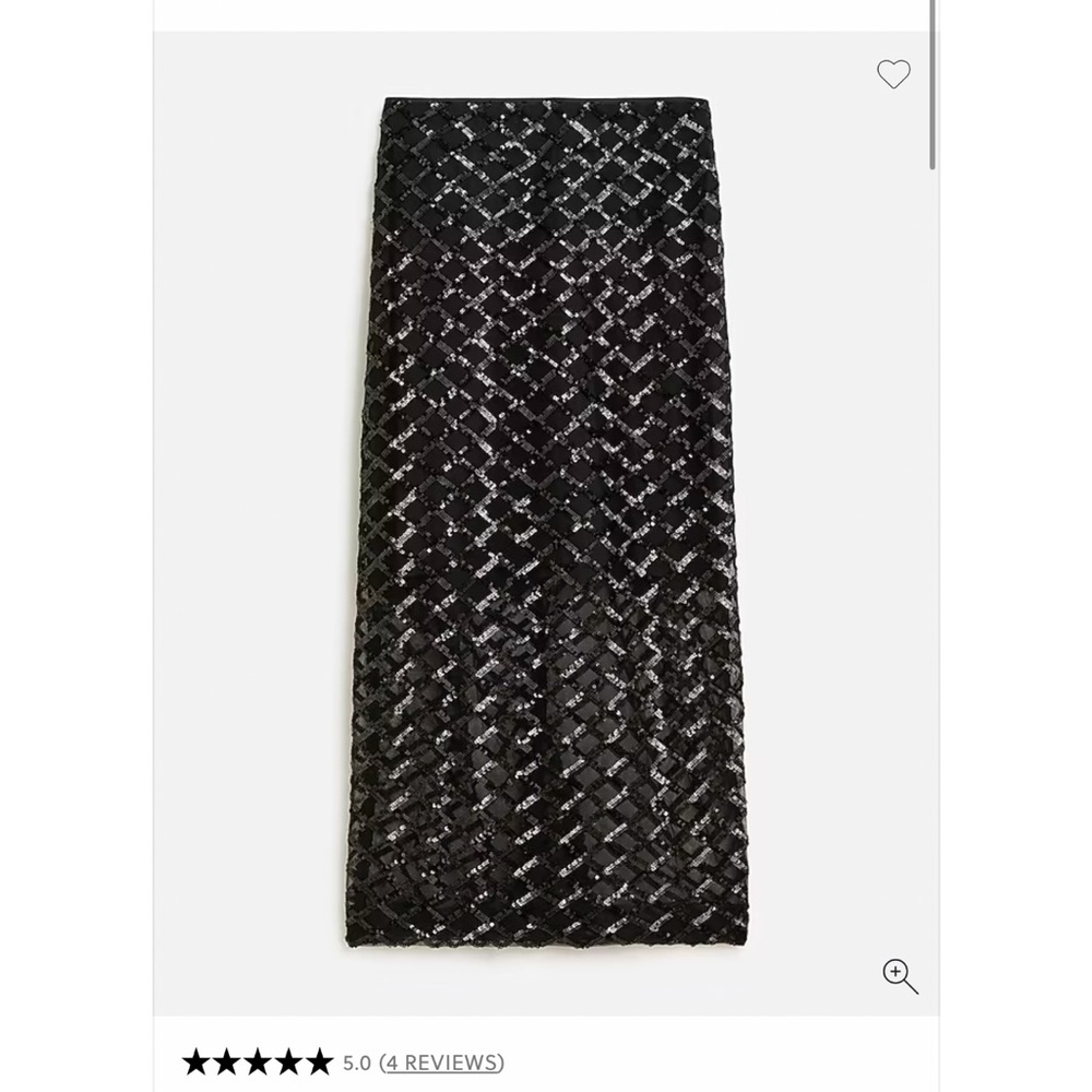 J. Crew Collection Elegant Black Sequin Skirt